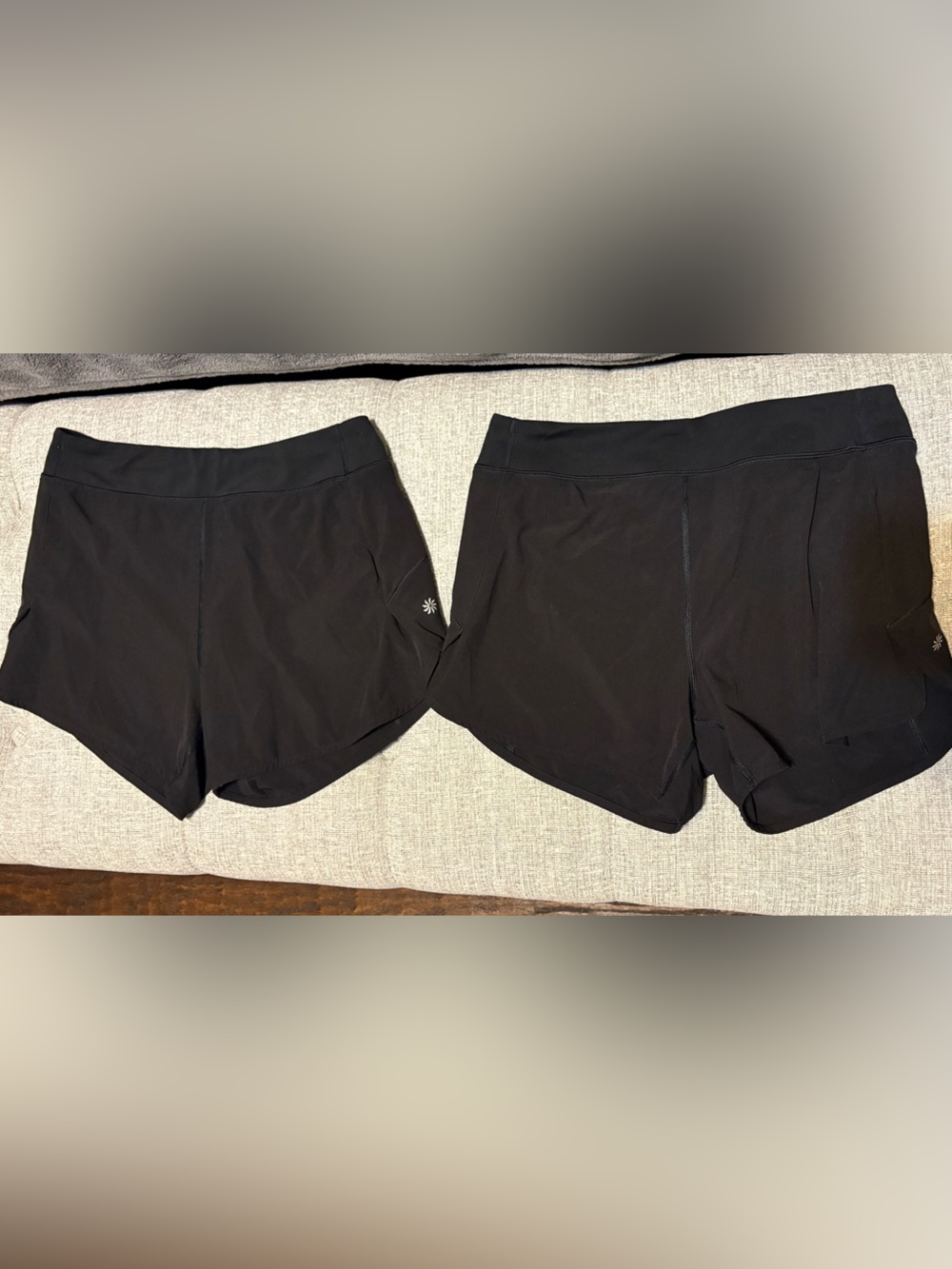 2- Athleta Girl Black Active Shorts (Pair) - Picture 4 of 5